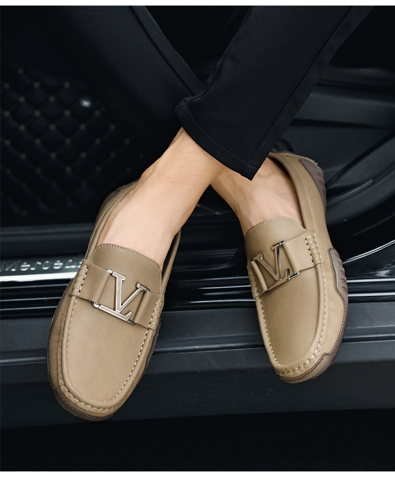 Fashion Men Casual Leather Shoes Luxury Italian Soft Men Loafers Handmade Moccasins Men Breathable Slip On Boat Shoes Plus Size_voghion.com