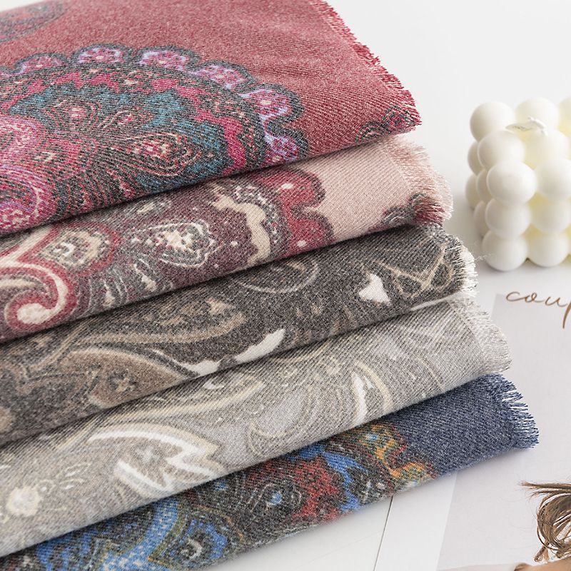 Scarf Autumn and Winter Cashew Nut Printing Female Imitation Cashmere Shawl Thickened Warm and Cold-proof Scarf_voghion.com