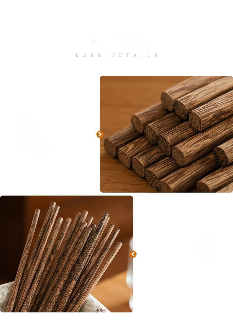 Zen Household Chinese Kitchen Tableware Chicken Wing Non-Slip Wooden High-End Style Chopsticks_voghion.com