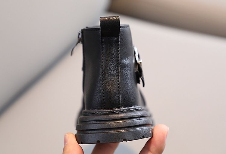 Barnskor Modestövlar för pojkar, flickor med mjuk sula, enkelstövelspänne_voghion.com