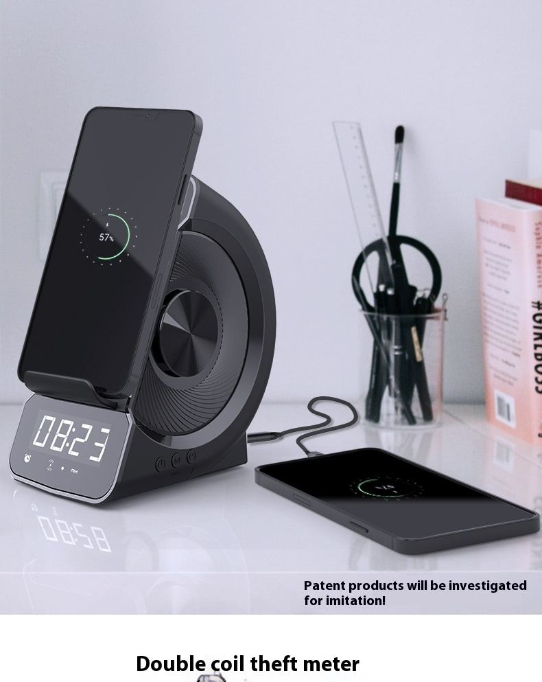 2025 New Creative Wireless Charger & Bluetooth Speaker Combo Private Model 3-in-1 Wireless Charging Audio Device_voghion.com