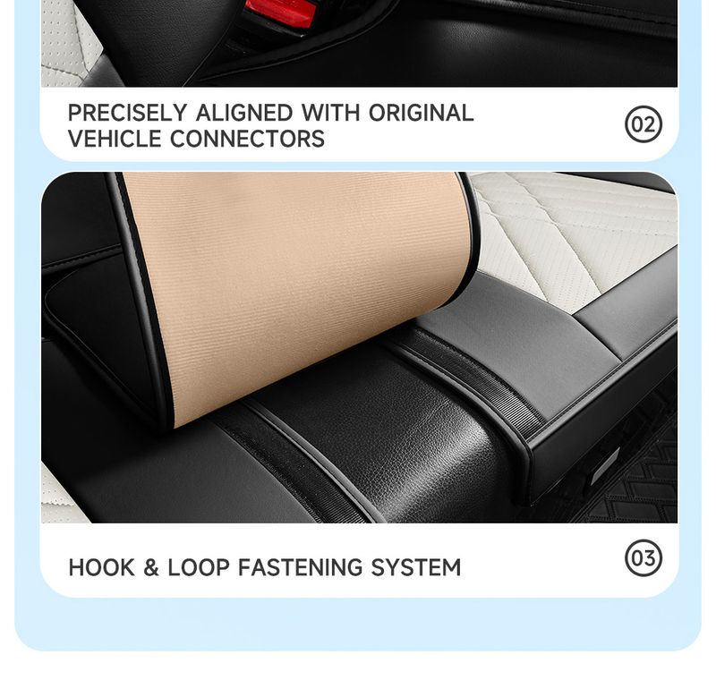 Set completo di coprisedili per auto in stile business a 5 posti, in pelle PU impermeabile di alta qualità, universali, adatti per la maggior parte di auto, camion e_voghion.com