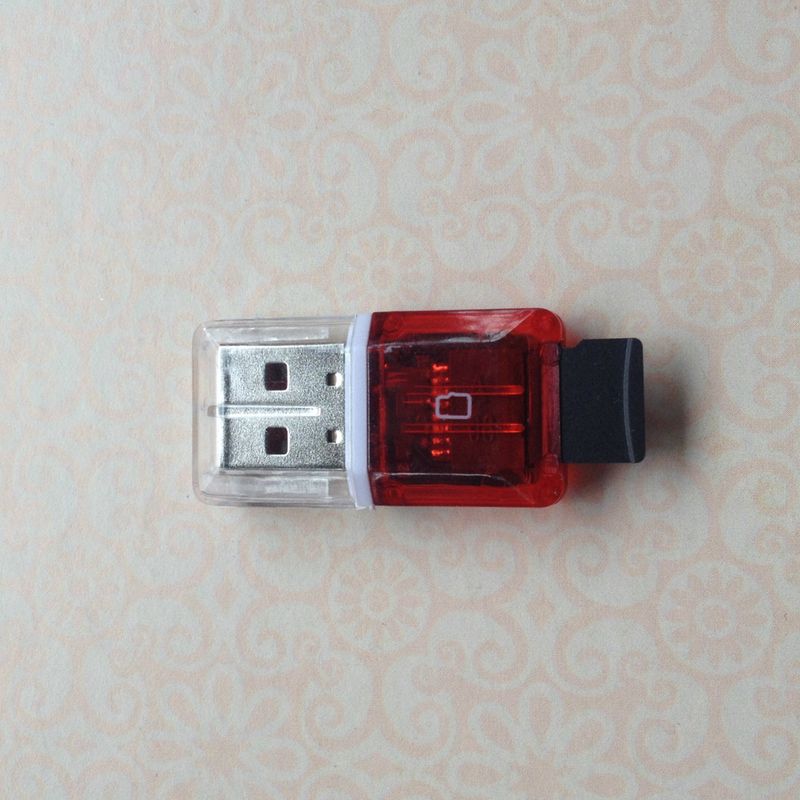 Lettore di schede TF portatile in plastica trasparente con interfaccia USB 2.0 di tipo C per laptop_voghion.com