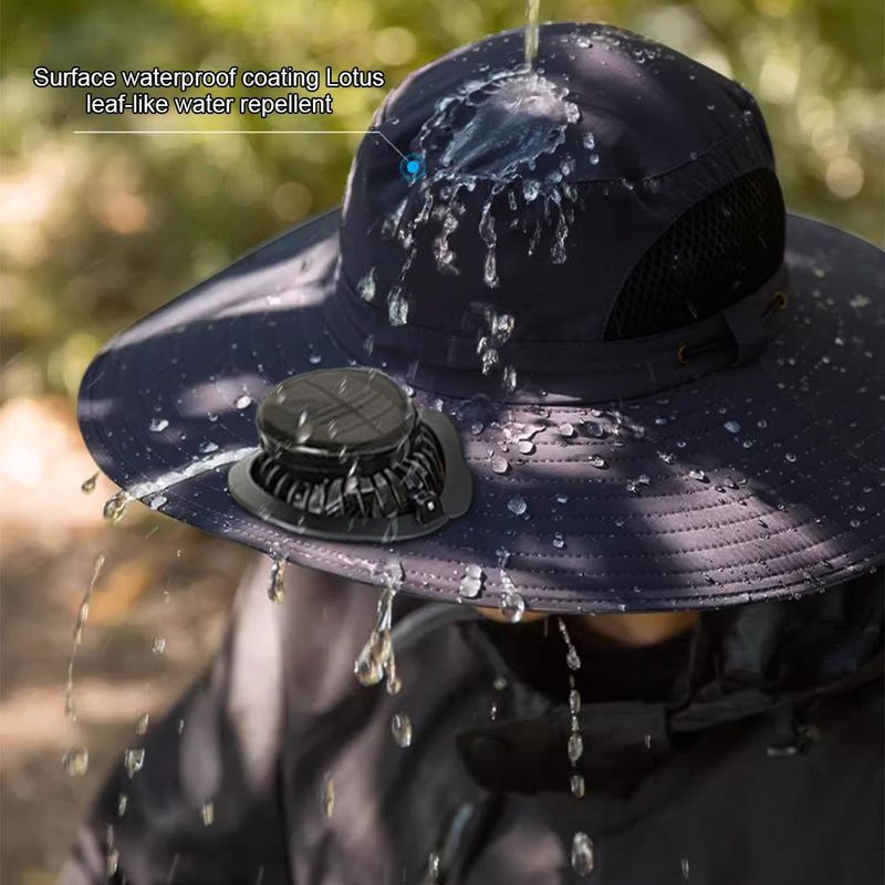 Removable Solar Fan Hat - Outdoor Sunshade Cap_voghion.com