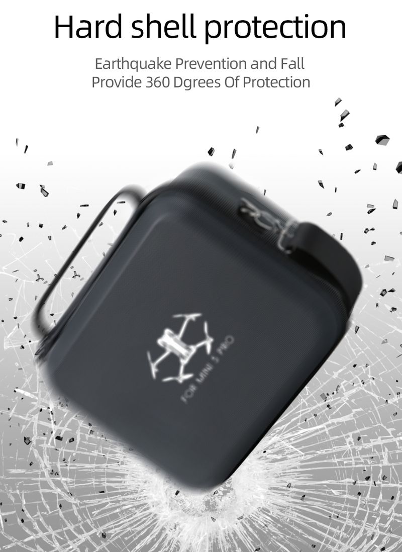 For RC Nz Case Large Capacity Portable PU Storage Bag For DJI Mini 5 Pro Fly More Combo Drone Controller Kit_voghion.com