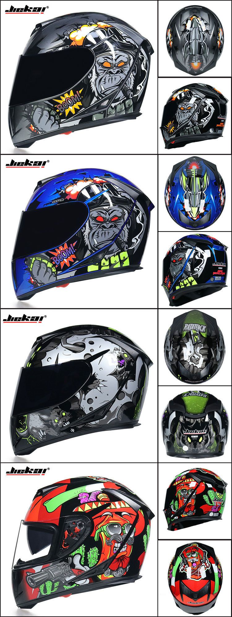 Motoraccessoires en -onderdelen helm heren- en dames integraalhelm volledige dekking persoonlijkheid vier seizoenen dubbele lens warme anti-condens hoed_voghion.com