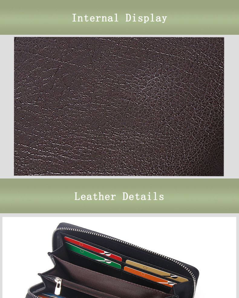 Cell Phone Bag Clutch Bag Portable Storage Bag New Style Multi Card Slot Large Capacity Zipper Mobile Phone Bag Retro Long Wallet_voghion.com