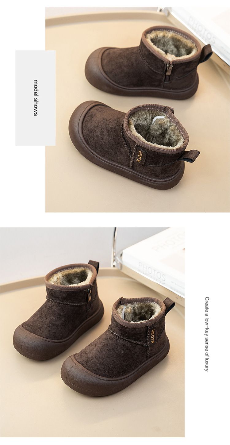 2025 Winter Neue Sport Stil Kinder Schnee Wildleder Anti-Kick Geschlossen-Zehe Jungen Und Mädchen Warme Für Ältere kinder Baumwolle_voghion.com