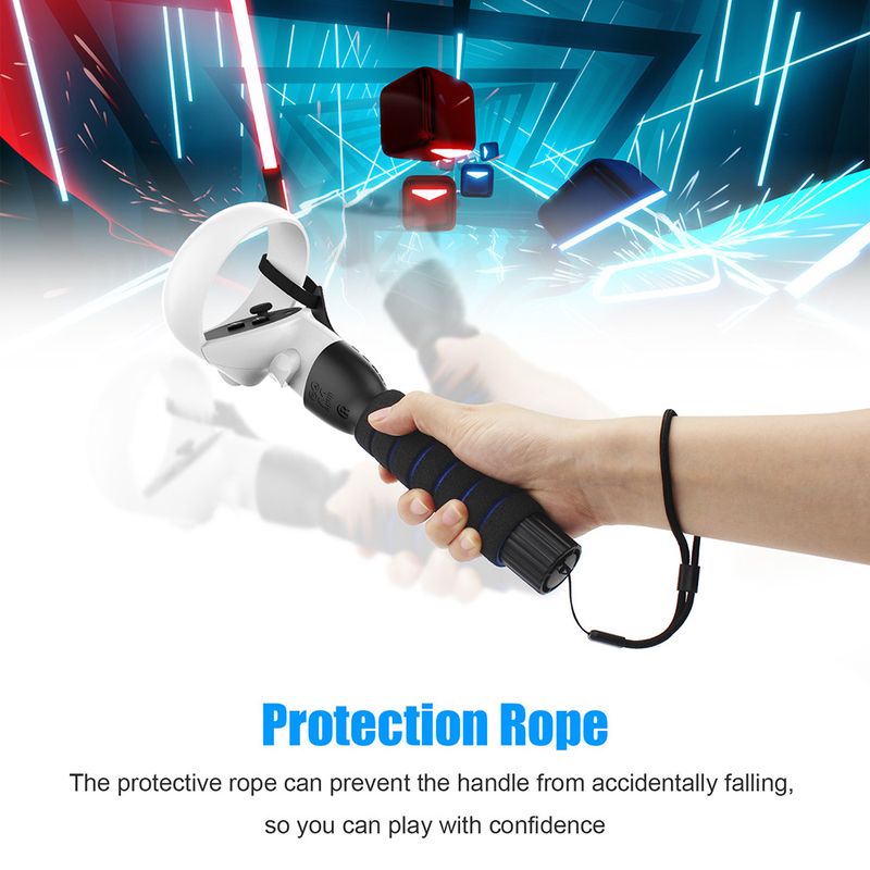 Dubbele lichtzwaardhandgrepen Verlenggrepen voor Oculus Quest 2 Accessoires Beat Saber-games spelen Controllers voor Quest/Rift S VR_voghion.com