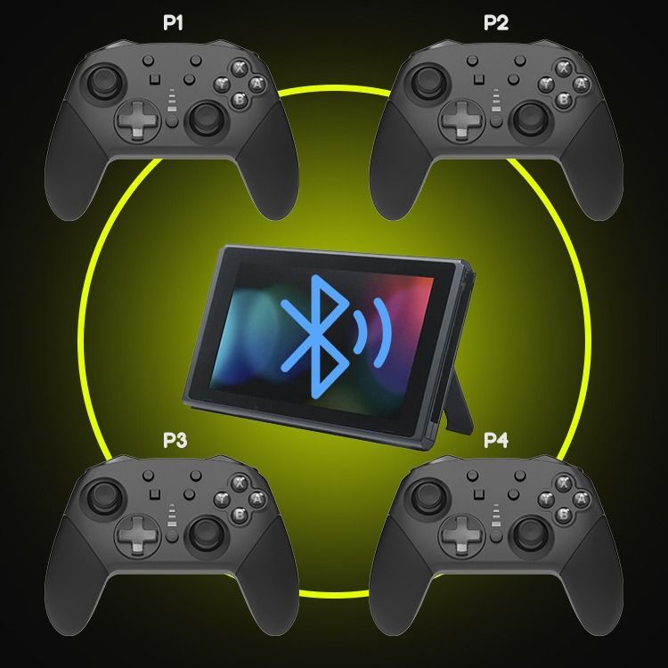 Adesivo de molde privado sem fio Bluetooth com vibração Interruptor tátil de 6 eixos Controlador de jogo profissional_voghion.com