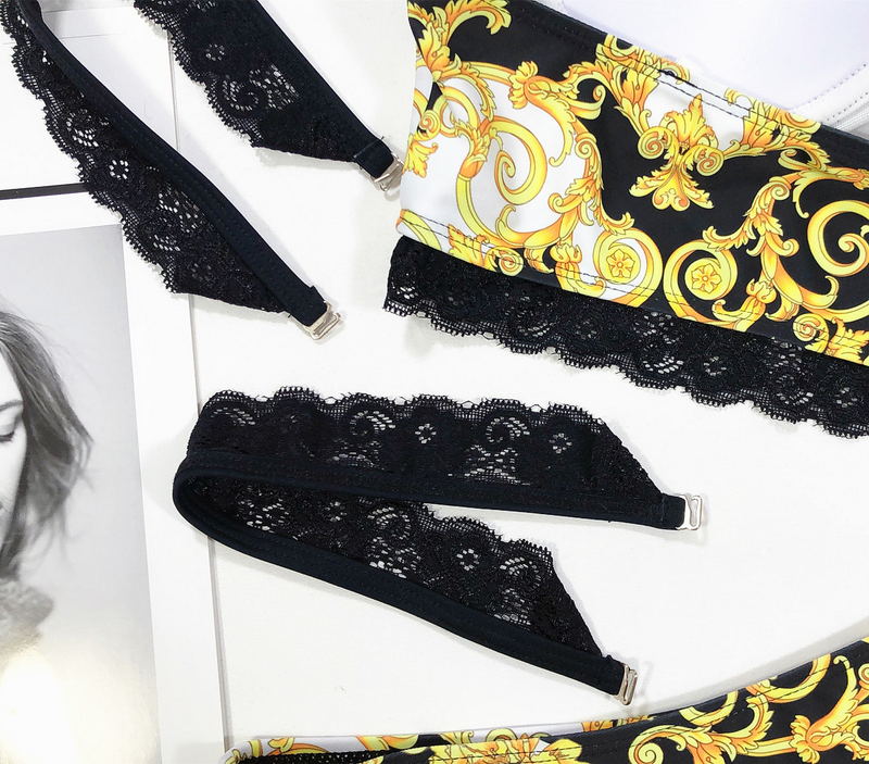 Women's Clothing Split Swimsuit Lace Strap Bikini_voghion.com