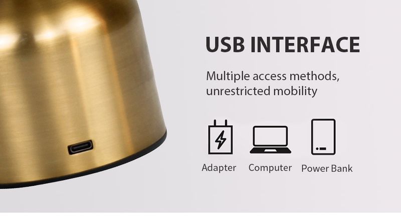 Lampade da tavolo a LED, ricaricabili tramite USB, con dimmer touch, luce notturna a 3 colori, senza fili, per camera da letto, comodino, luce decorativa_voghion.com