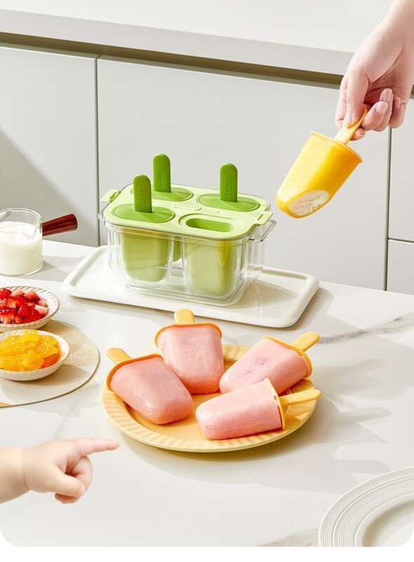 Sweet Qin Homemade Mold Double-layer Sandwich Silicone Easy Demolding DIY Ice Cream Popsicle Grinding Tool_voghion.com