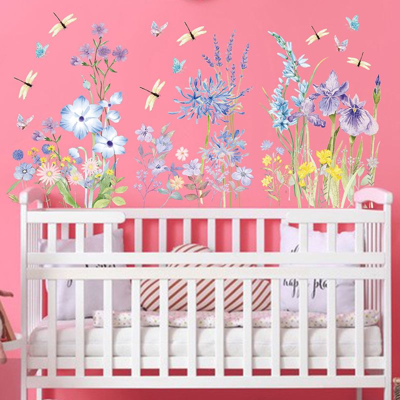 Dragonfly flying fence skirting line self-adhesive PVC JS-N series living room bedroom corner wall sticker_voghion.com