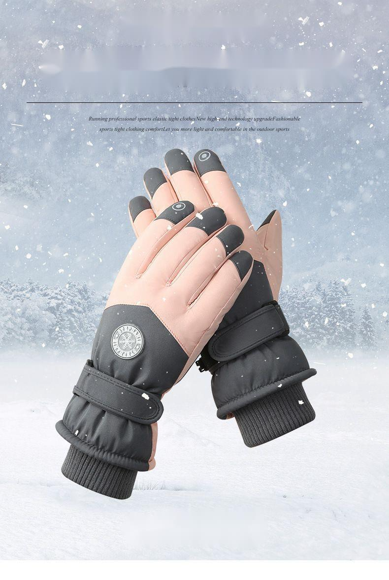 Skijacke für Herren und Damen im Winter, mit Fleece-Wärme verdickt, Touchscreen zum Schutz vor Wind und Kälte, Radfahren im Freien_voghion.com