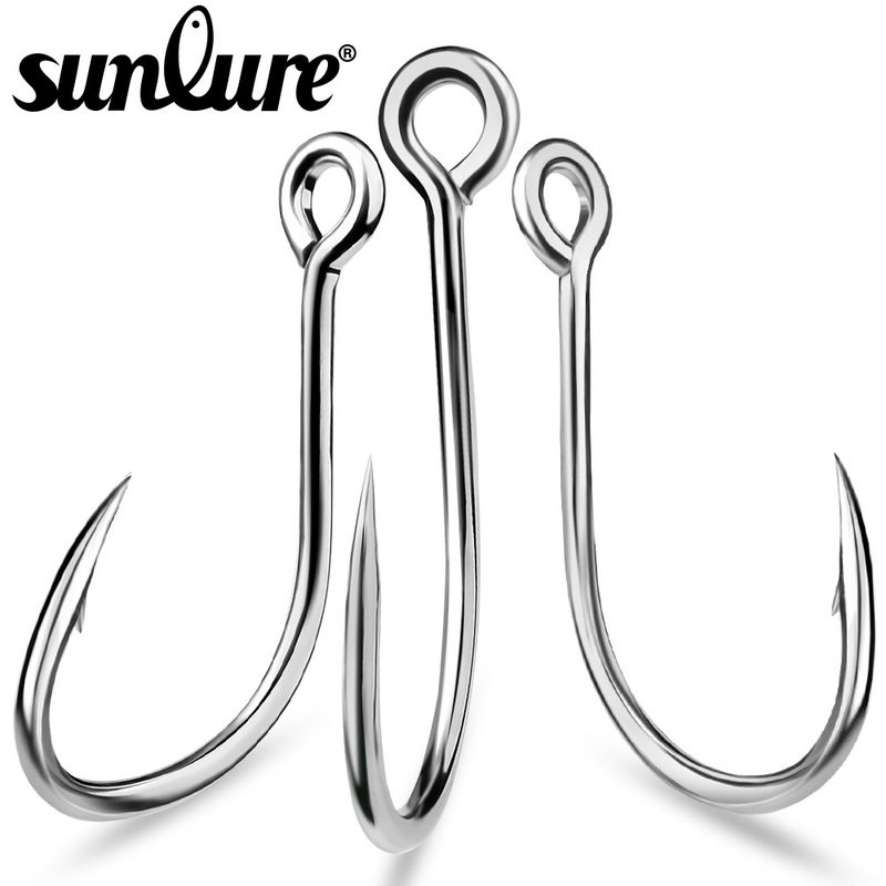 Stacheldraht High Carbon Steel Single Sea Slow Jigging Hook Bootshaken mit Loch und Schlaufe Angelzubehör_voghion.com