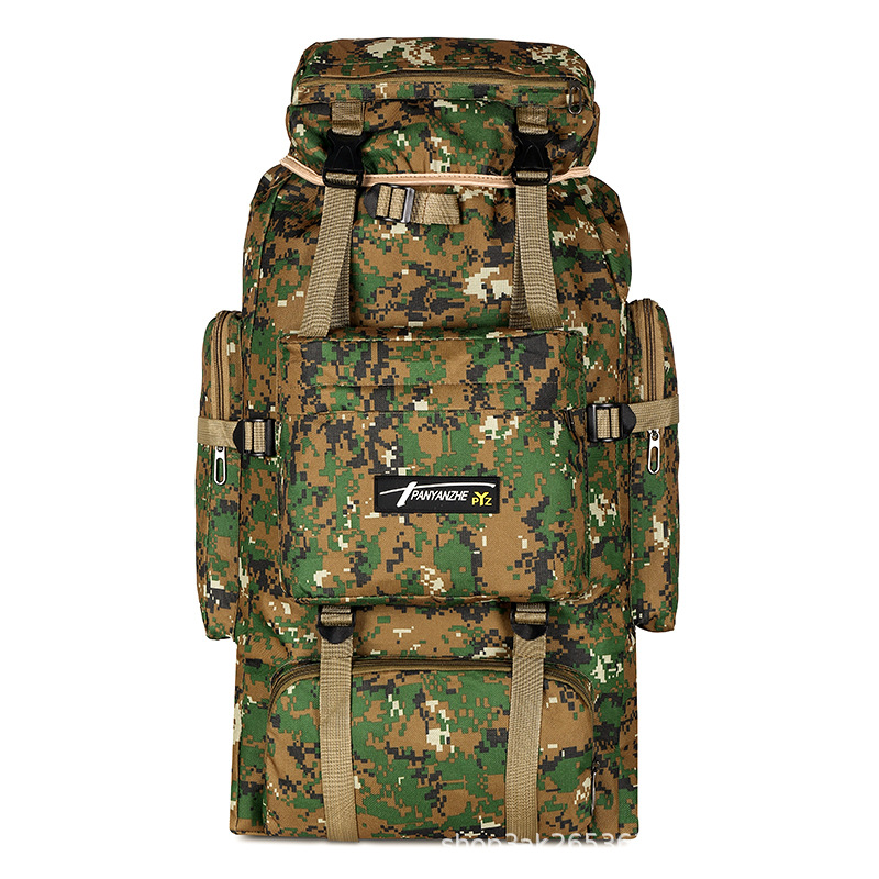 Outdoor 70L high-capacity mountaineering bag camouflage camping backpack_voghion.com