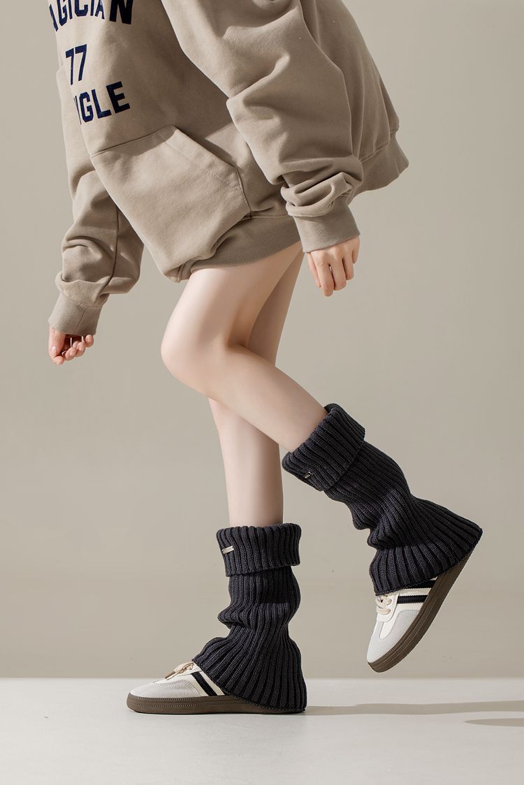 Strumpf y2k Hottie jk Wadensocken Herbst und Winter Dicke Nadelflor-Bein-Sets Schlanke Herbst- und Winterstrümpfe für Damen_voghion.com