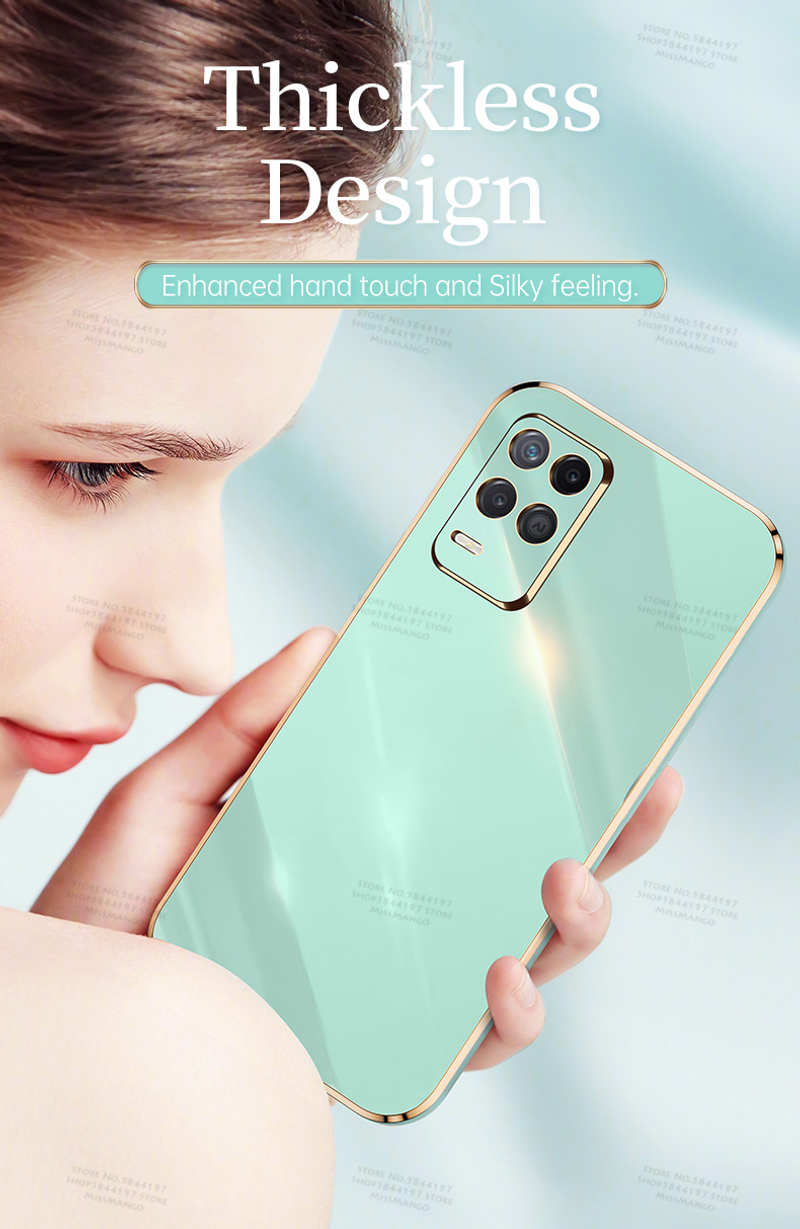 Luxury Electroplated Cover Case For Oppo A54 6.51inch Soft Silicone Camera Lens Protection For Oppo_voghion.com