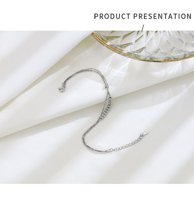 S Puur zilver, prachtig en veelzijdig, rond dubbellaags met een niche-temperament, eenvoudig ontwerp van sieraden, kraal_voghion.com