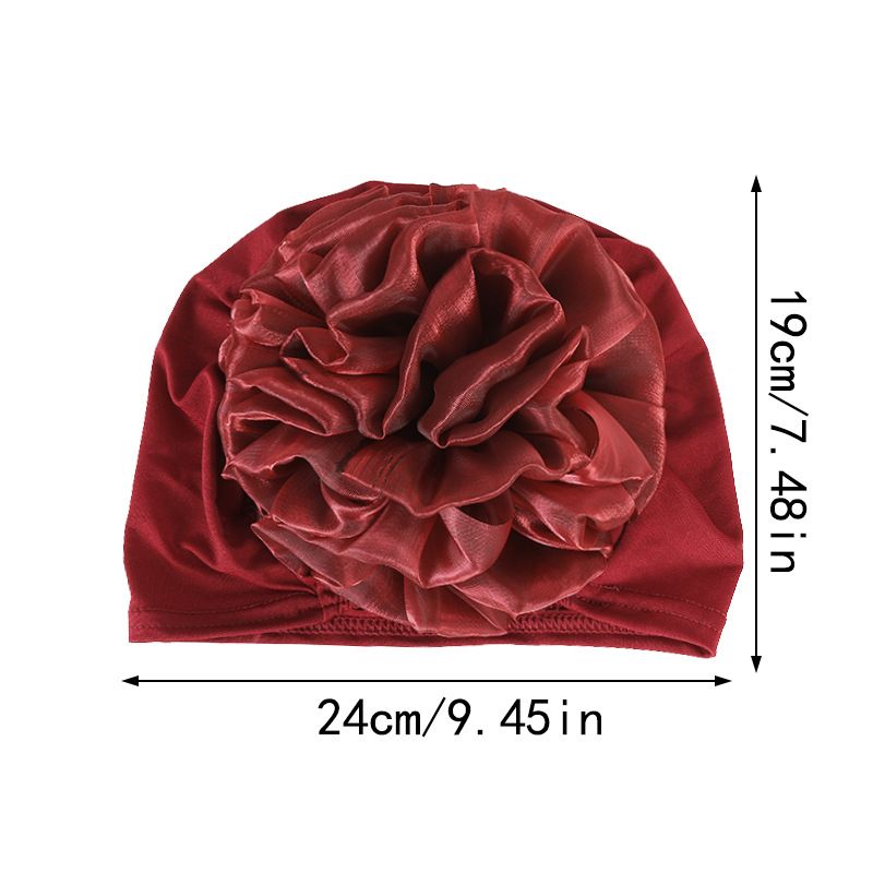 Foulard musulman pour femmes, nouveau chapeau foulard à grandes fleurs du Moyen-Orient, chapeau à fleurs élégant à la mode_voghion.com