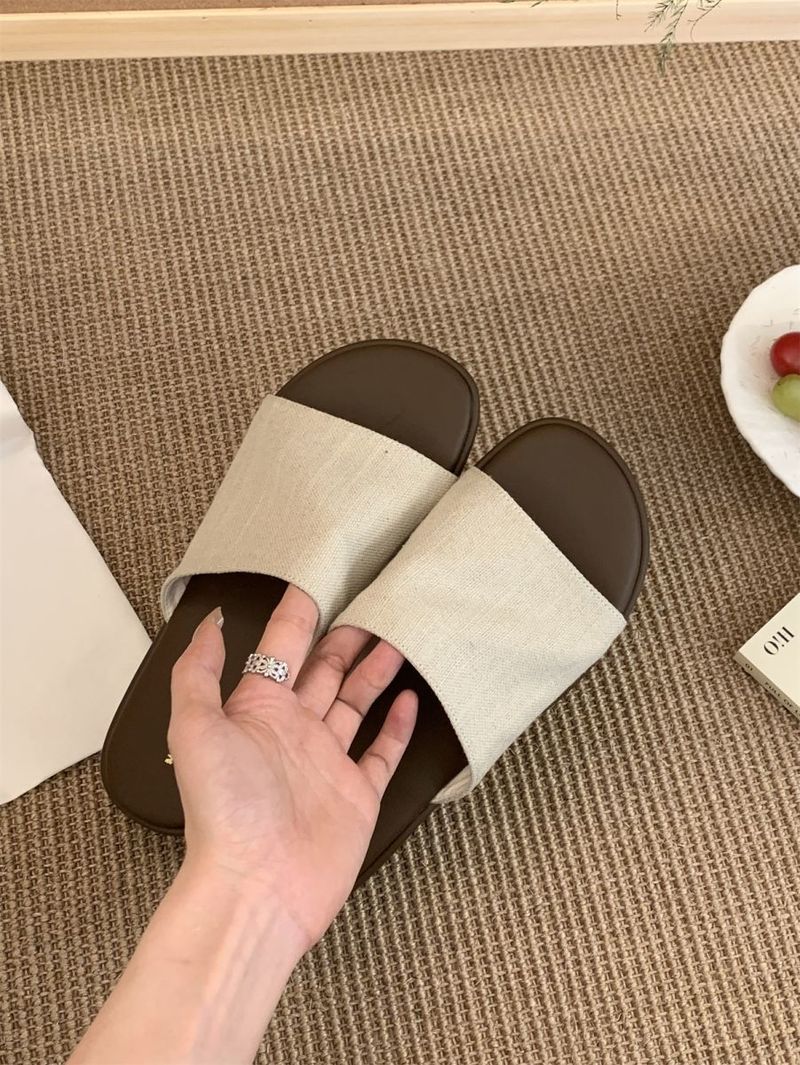 Leinenpantoffeln für den Sommer im Freien, neuer Stil für koreanische Sandalen für Damen, lässige flache Strandschuhe für den Feenurlaub_voghion.com