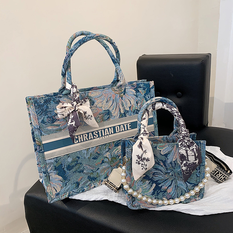 Geantă de mână pentru femei, geantă de mână cu umăr, tip graffiti, tip sac de mână, tip geantă de mână casual de mare capacitate, model nou, 2023_voghion.com