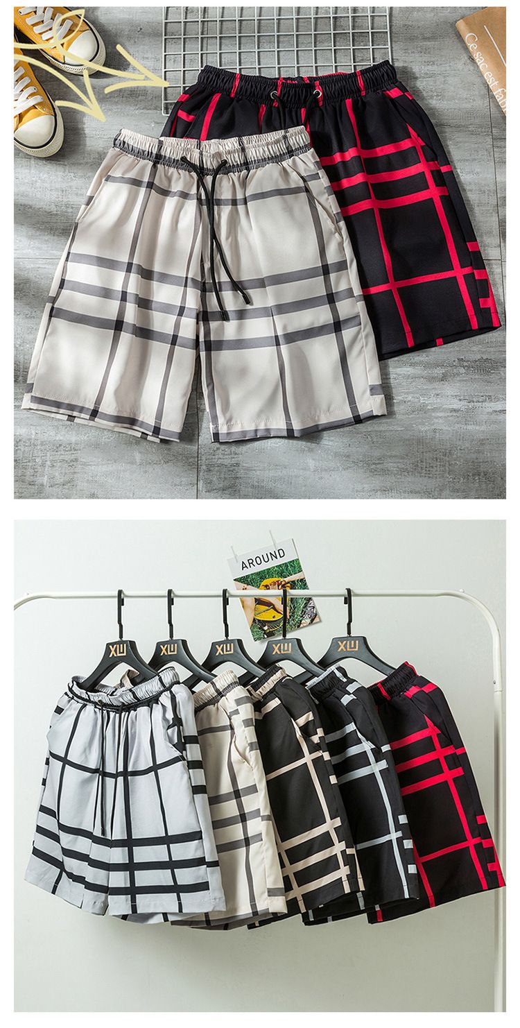Pantaloncini da uomo estivi larghi e taglie forti Pantaloni centrali casual da mezza spiaggia alla moda e alla moda_voghion.com