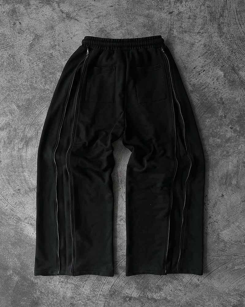 Dark Rock & Roll Flared Trousers – High Waist Drag Hem Wide Leg Pants With 3D Print | Stretch Polyester | Gothic Streetwear For Concerts (Black)_voghion.com