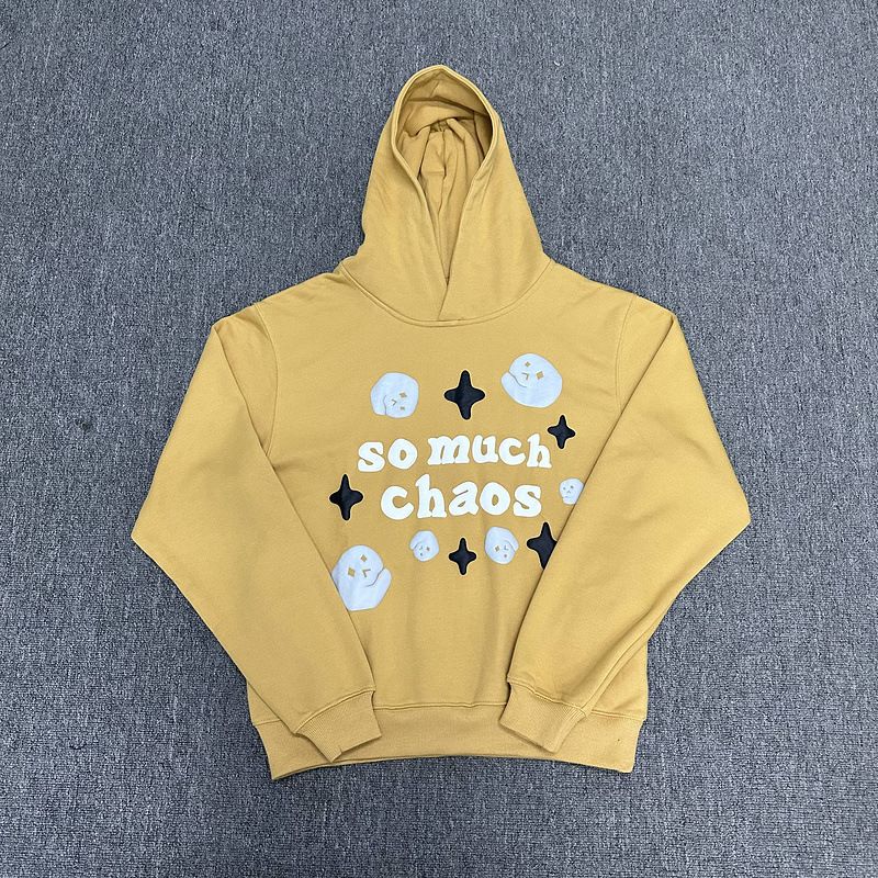 Fashion Brand Letter Puff Print Hoodie High Street Loose Casual Sweatshirt Outfit_voghion.com