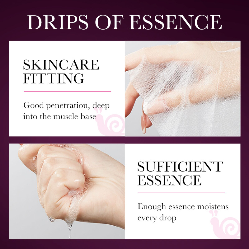 SADOER Snail Recombinant Collagen Feuchtigkeitsspendende und verbessernde trockene Gesichtsmaske_voghion.com