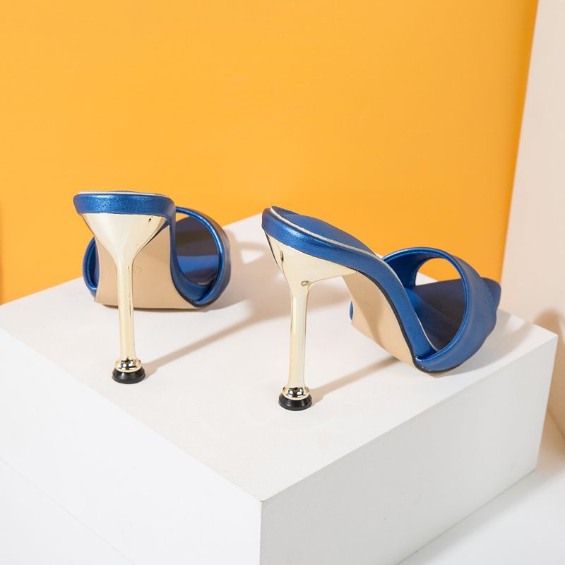 New Pointy Electroplated High Heel Sandals_voghion.com