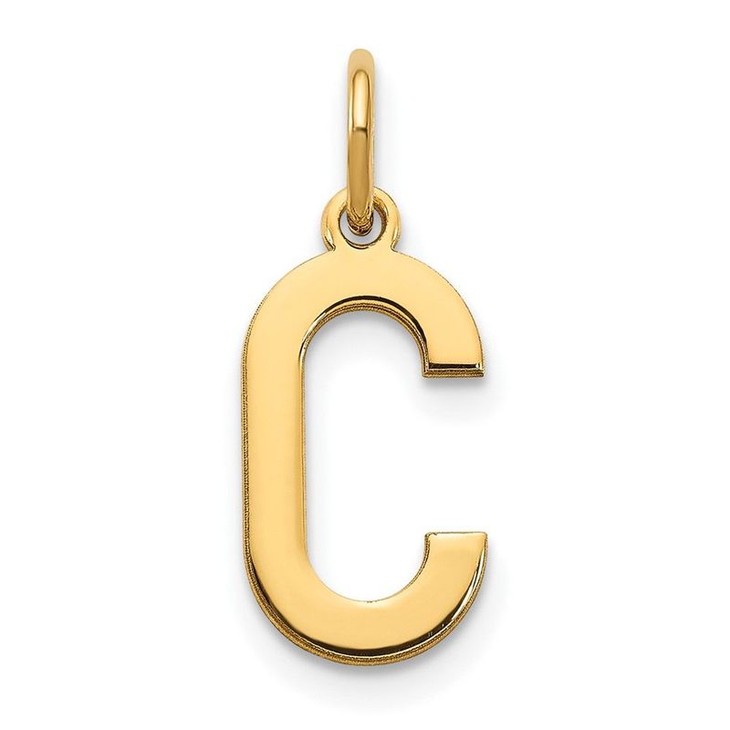 14ky Letter C Initial Pendant_voghion.com