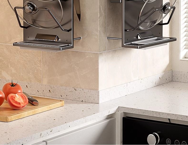 Organizer da cucina a parete: portacoperchi per pentole, portataglieri, portacoltelli, portautensili con design multistrato_voghion.com