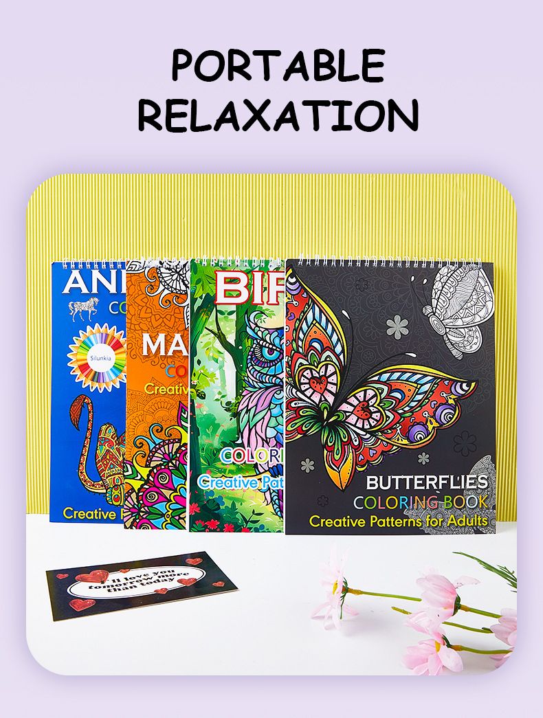 Libro da colorare per bambini, creativo, fai da te, farfalla, carta A4, libro da colorare per adulti, decompressione_voghion.com