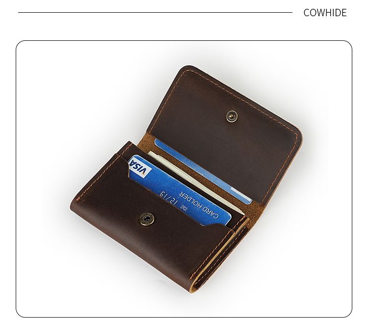 Card Cases Vintage Leather Men's Wallet Cowhide Vertical Money Clip Anti-theft Brush Multi-card Sleeve_voghion.com