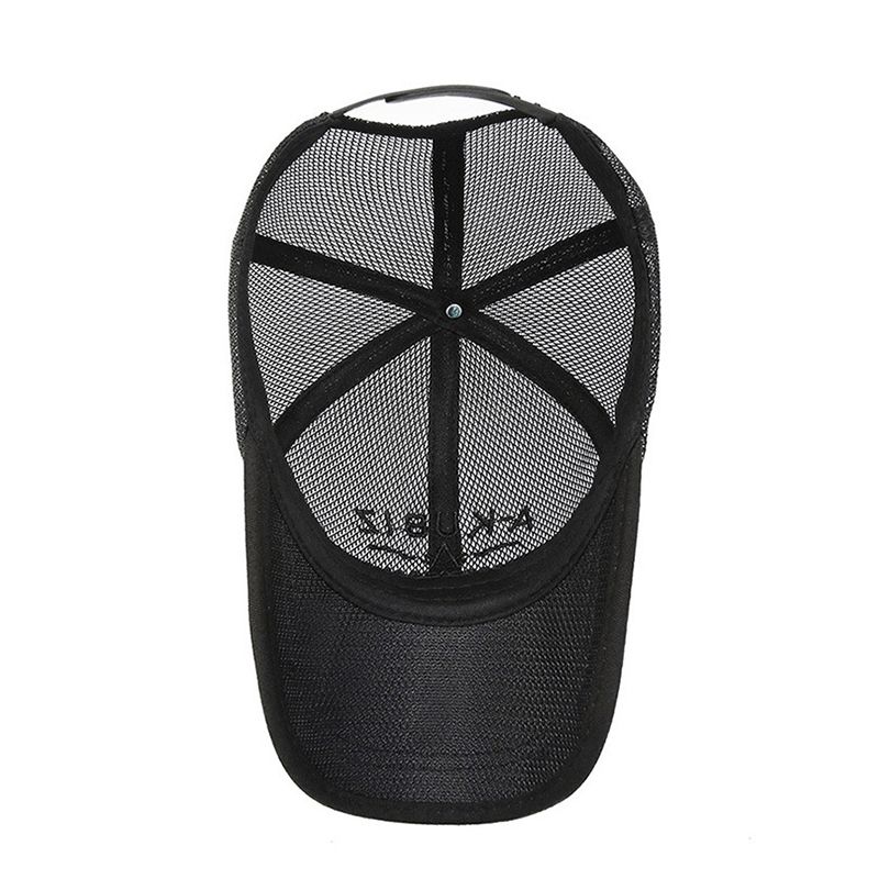 RICYGVM Herren Mesh Trucker Hat Coole atmungsaktive Baseballmützen Einfarbige Entenzungenkappen Sonnenschirm Schirmmütze Männlicher Sommer_voghion.com