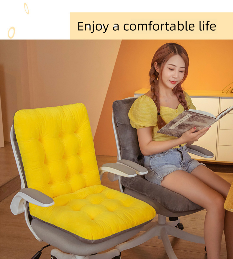 Cuscino con schienale integrato, cuscino antiscivolo per sedia da ufficio, cuscino per sedia da studente in dormitorio, invernale_voghion.com