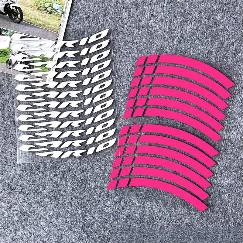 Suitable For Honda VARIO Motorcycle 14inch Wheel Rim Reflective Waterproof Personalized Creative Colorful Tire Warning_voghion.com