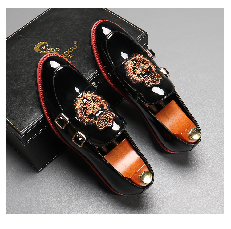 British Leather Breathable Business Dress, Spring Autumn Season, Men's One Legged Monk Shoes, Casual And Versatile_voghion.com