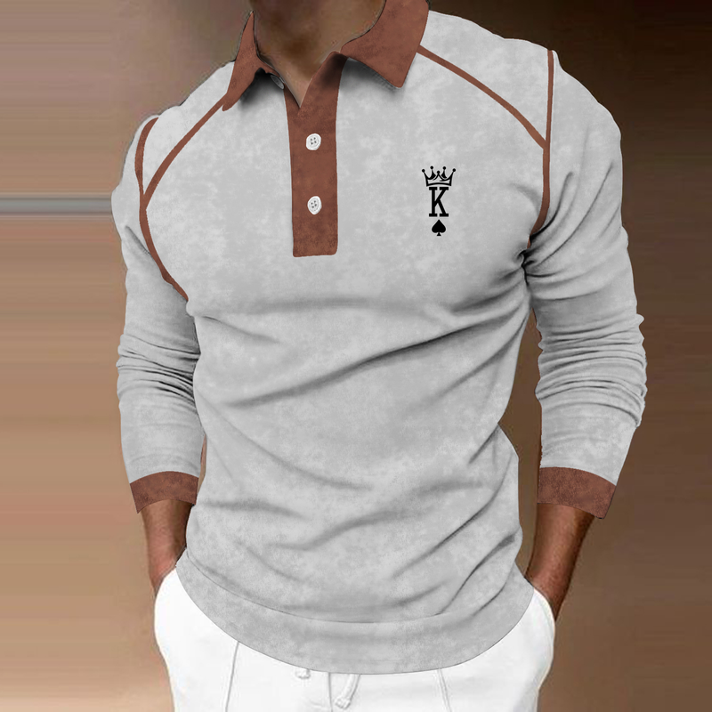 Polo estiva da uomo firmata senior 3D nuova con abbigliamento da uomo casual a maniche lunghe_voghion.com
