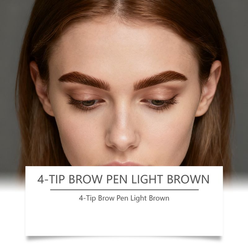 Zephoco Smudge-Proof Four-Pronged Pencil Dark Brown Three-Dimensional Color Rendering Non-Smudge Waterproof Sweat-Proof_voghion.com