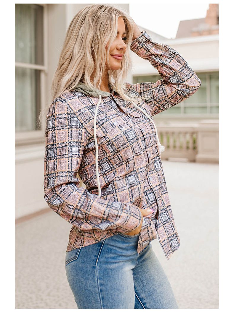 Shiying vielseitiges Damenhemd, neuer karierter, langärmeliger, bedruckter Wollmantel für den Herbst und Winter_voghion.com