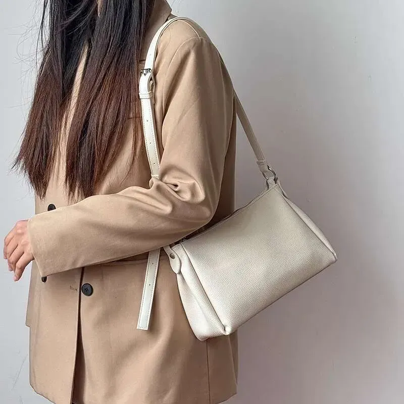 2025 Frauen Achselhöhle Neue PU Leder Fashion Solid Zipper WEICHE Schulter Geldbörsen Und Handtaschen Designer Tote Handtasche Tasche_voghion.com