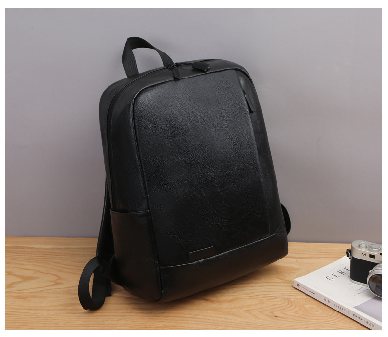 Zaino Feisha Borsa da uomo Zaino sportivo per giovani alla moda Zaino da uomo semplice in pelle PU per computer Consegna in un unico pezzo_voghion.com