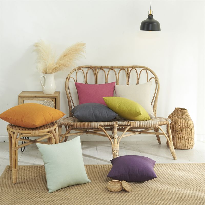 Waterproof Cushion Cover Outdoor Solid Color Pillowcase Soft Polyster Pillow Cover For Couch Sofa Living Room_voghion.com