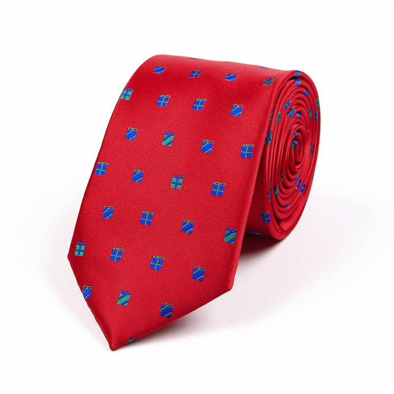 Polyester Jacquard 7.5cm Christmas Theme Tie Manufacturer Wholesale_voghion.com