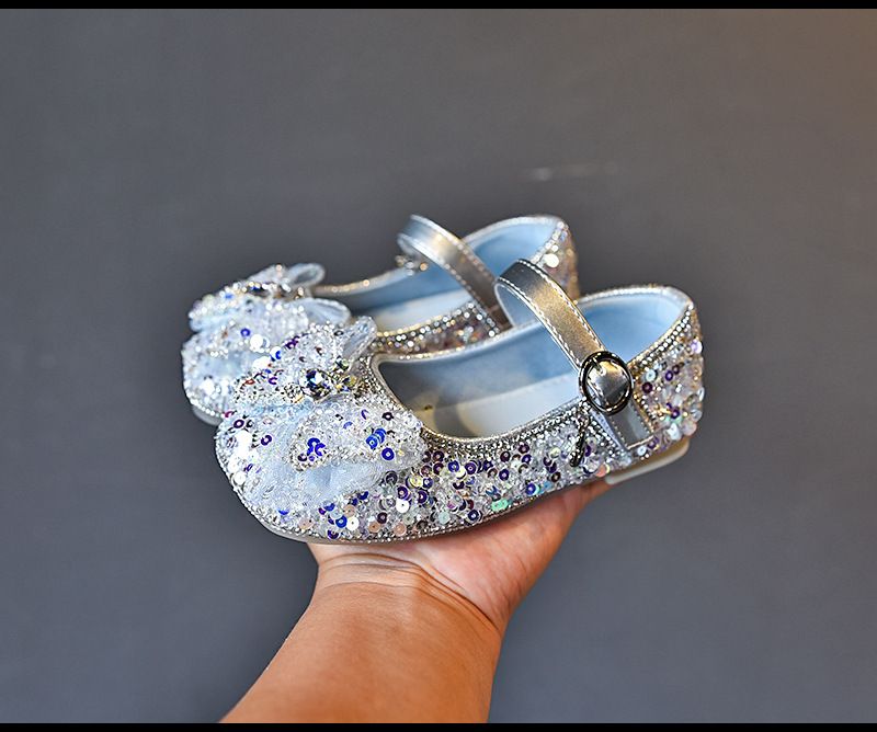 9137 herbst kinder Neue Mädchen Breiten Mund Schmetterling Prinzessin Mädchen Funkelnden Kristall Einzelnen Schüler Leistung Schuhe_voghion.com