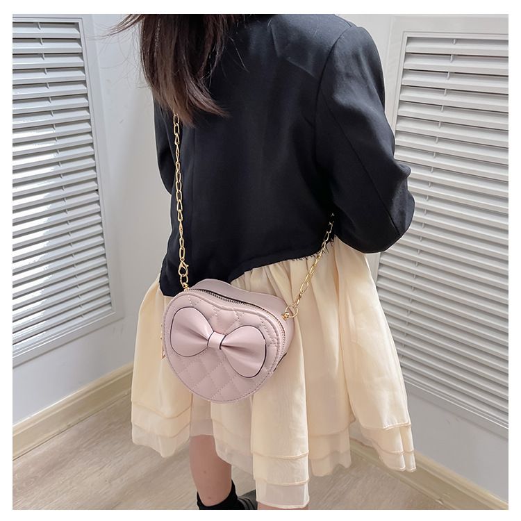 Girls children's hanging women's bow small mini zero wallet, cross bag, diagonal shoulder bag_voghion.com