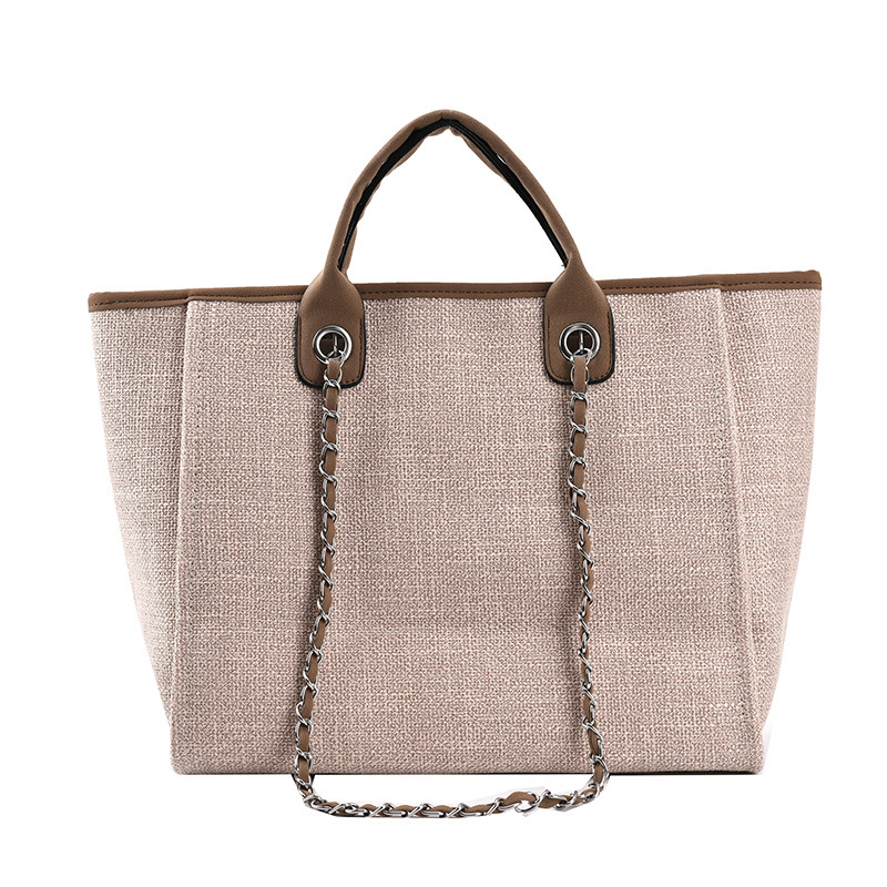 Borsa a tracolla con catena, grande capacità, alla moda, modello secchiello 2025 per donna_voghion.com